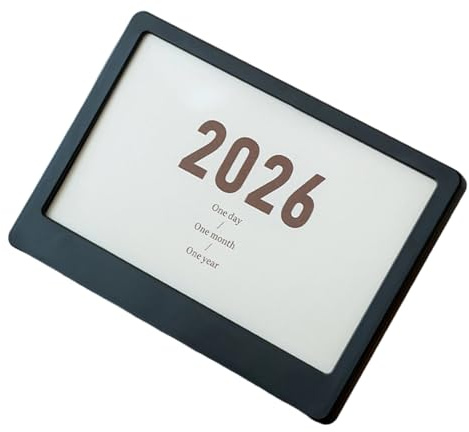 Présentoir De Calendrier En Plastique Inclinable 2026 Avec Cadre Photo Intégré Espace Pour La Personnalisation Du Bureau Assemblage Facile Cadre Calendrier Bureau