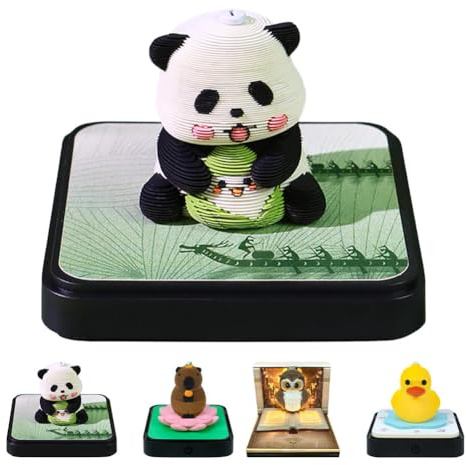 PQNXZKB Time Piece Calendar 2026,Tear Away Calendar,3D Animal Paper Sculpture,Can Be Used As A Bookmark,Suitable for Note Taking,Decorative Ornaments