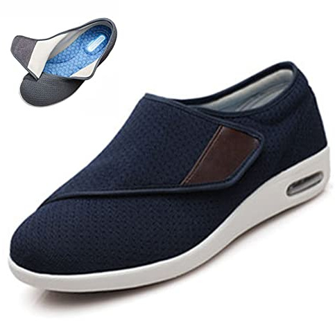 Zapatos para diabéticos para pies hinchados, Zapatos Grandes obesos para Hombres y Mujeres, Zapatos ortopédicos cómodos para Ancianos, Zapatos preventivos de Salud Extra Anchos (A 38 EU)