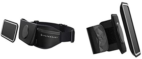 Shapeheart - Ceinture de Sport avec Pochette magnétique détachable & Brassard Telephone Sport Universel pour Running, Course a Pied, Rando... Brassard pour Smartphone