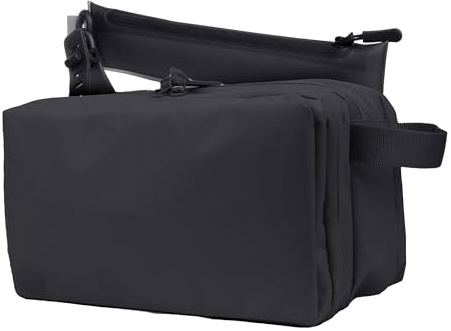 Gravel Explorer Plus Hanging Toiletry Bag, Water Resistant, with TSA Approved Travel Bottles, Black -, MAX