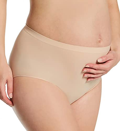 Playtex Women's Over the Belly Maternity Brief Panty - 2 Pack, PLSOTB, CafeAuLait/CafeAuLait, S
