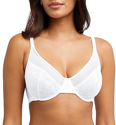 Bali One Smooth U Lace Minimizer, Underwire Full-Coverage Convertible Reggiseno da Donna, Opaco, Bianco, 6D