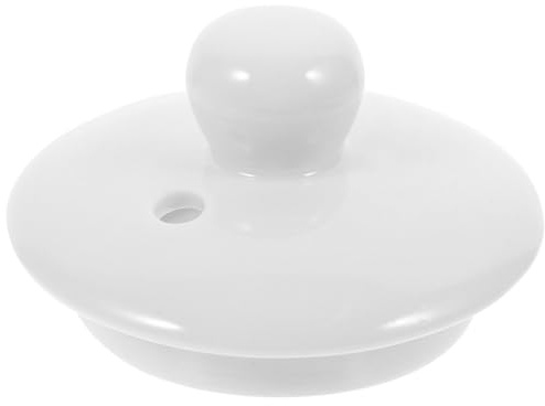 STOBAZA Keramischer Deckel Für Austauschbarer -ersatzdeckel Hochwertiger Keramik Passend Für Verschiedene Teekannen Vermeidung Von Verschüttungen Und