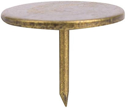 100 tachuelas de tapicería de cabeza plana, clavos de cabeza plana de hierro para muebles, tachuelas de bronce para decoración de muebles, clavos de tapicería, chinchetas, (19x15mm)