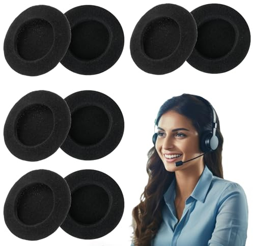 LuoJinZisy 8 Pz Gommini Auricolari in Foam, Copri Cuffie Spugna, Cuscinetti Cuffies da 55 mm, Cuscinetti Auricolari in Schiuma di Ricambio per Cuffie Audio