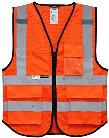 Salzmann Reflexväst med dragkedja | XS-6XL i 12 färger | Tillverkad med 3M-reflekterande material | Uppfyller EN20471 eller EN17353