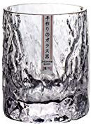 Maya Star Vaso de whisky rectangular moderno de estilo japonés, patrón glaciar, 270 ml