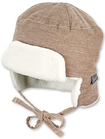 Sterntaler Baby - Jungen Mütze Baby Fliegermütze Feincord, beige, 41