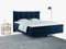MKS MEBLE Boxspringbett 180x200 mit Bettkasten, Bett 180x200 mit Matratze und Topper, Polsterbett 180x200 mit Bettkasten und Matratze - Artful - H4 Dunkelblau Velvet