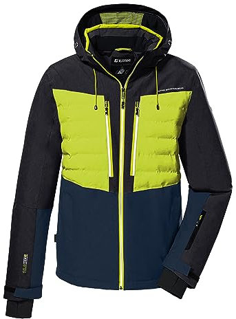 killtec Herren Skijacke/Funktionsjacke mit abzippbarer Kapuze und Schneefang KSW 56 MN SKI JCKT, dunkelpetrol, L, 38710-000