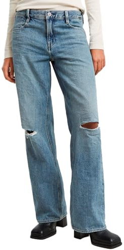 G-STAR Judee Loose Low Waist Jeans, Jeans, Donna, Blu (Antique Faded Ripped Fjord D22889-D776-G920), 28W / 30L