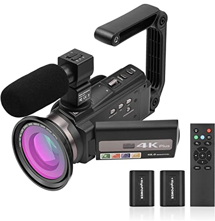 WiFi Video kamerakamera 4k / 60fps 48mp Digital vlogging Camera Recorder Set med 16x Zoom 3 tums pekskärm Irr Infraröd Cold Sko Mount(Type 2)
