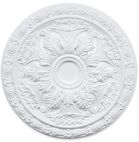 Lavish Lotus - Ornate Decorative Ceiling Rose - Lightweight Polyurethane 50cm x 4cm