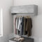 Myheimly Kleiderschrank Kleiderstange Wandgarderobe Schlafzimmer Hängeschrank Wandschrank Garderobenschrank Garderobe 100x32,5x35cm Holzwerkstoff Betongrau