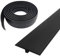 T Molding Trim,Floor Transition Strip 5cm×3m T Section Bar PVC Flat Divider Strip Laminate Profile Flooring Edge Trim for Door Threshold Joining Flooring Gaps of Laminate Plank Tile (Black, 3M)