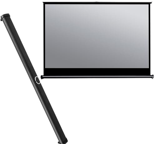 Schermo Di Proiezione A Rullo Portatile, Schermo Di Proiezione Avvolgibile Manuale, Schermo Di Proiezione Manuale Da Pavimento, Adatto per Home Theater, Film All'aperto E Al Chiuso(304:3)