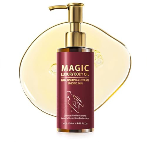Magisk lyx Body Oil, 120 ml Glow Remedy Oil, Glow Straff Magic kroppsolja för åtstramande hud, minskar fina linjer, förbättrar elasticiteten, silkekroppsolja