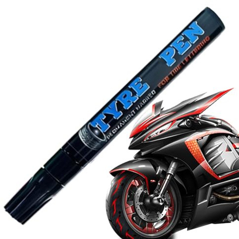 Wscwl Tire Lettering Paint Pen,Quick Dry Permanent Erasable Non-Fading Tyre Marker,Rubber Wood Drawing Pen | for Vehicle Bikes Bicycles Metal Glass
