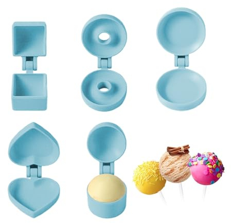 Stampo per cake pop - Set di per torta da 5 pezzi | Strumento di cottura creativo, per la formazione di dessert, decorazione di cupcake per la cottura domestica, feste di compleanno,