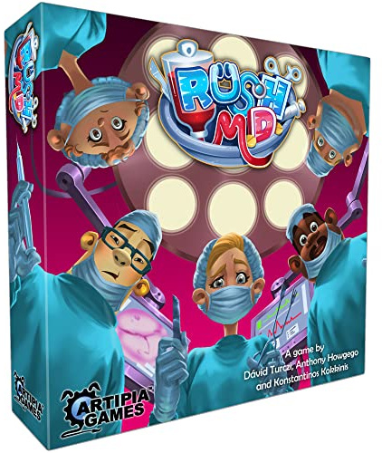 Artipiagames Rush M.D. - Artipia Games kooperativt brädspel, placering av arbetare, strategi, yrkesskicklighet, åldrarna 14+, 1-4 spelare, 30-45 minuter