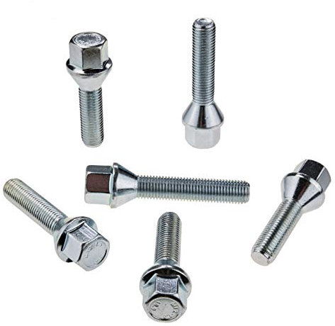 C CARBONADO Lot de 16 Boulons de Roue M12x1,50 40 mm Siège Conique 60° Clé 17 mm pour Jantes Aluminium et Acier