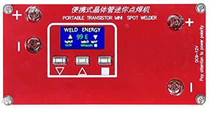 Tragbares Punktschweißgerät, 5000mAh Akku Punktschweißgerät, Mini Punktschweißgerät für 12V Autobatterie, mit Kabellänge 21,5cm