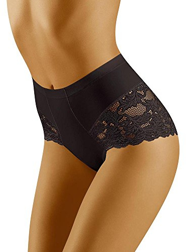 Wolbar Femmes Sexy Culotte Sculptante Slips Hipster Confortable Taille Haute WB184, Noir,XXL