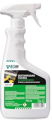 EQM - ECO-100 - Desengrasante Concentrado para Cocinas - 750 ML - Disuelve todo tipo de grasas, incluso las más rebeldes - Altamente eficaz - Superficies siempre limpias y cuidadas