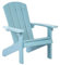 Moderner Muskoka Kinder Gartenstuhl Blau mit Breiten Armlehnen Adirondack