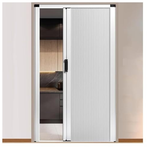 MZZKFC Push-Pull Waben-Falttür, Anpassbare Teleskop-Akkordeon-Tür Kein Stanzen Erforderlich & Wasserdicht, 20-80 IN Raumteiler-Tor Zum Schutz Der Privatsphäre(33x80in (84x203cm))