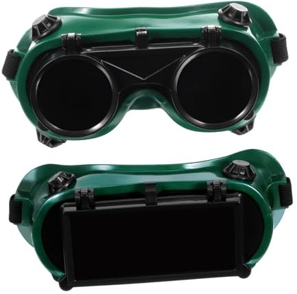 Homoyoyo 2pièces Lunettes De Soudage Avec Couverture Rabattable Lunettes De Protection Pour Soudage Convient Au Laitonnage Au Brasage Et