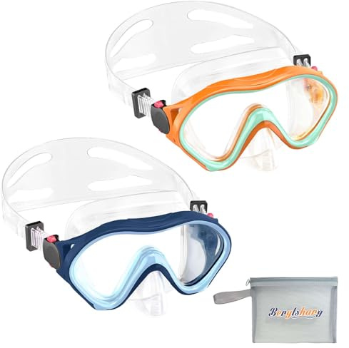 Kids Swim Goggles with Nose Cover -Diving Mask Leak-Proof Design for Boys Girls Ages 5-15 | Anti-Fog & UV Protection Swimming Glasses