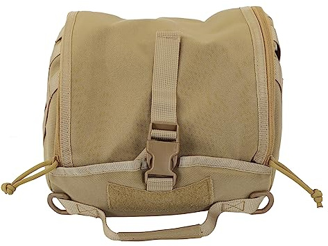 ZUUOZBYY Bolsa para Casco de Acampada, Bolsa de Almacenamiento Ajustable para Casco, prevención de arañazos de Lona, ​​para Cascos Duros (Caqui)