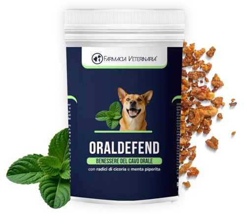 Farmacia Veterinaria Oraldefend - Dentifricio per Cani - Polvere per Pulizia Denti Cane - Anti Tartaro e Alitosi - Igiene Dentale con Ingredienti Naturali - 100g