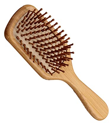 Taidda Cepillo de Pelo de bambú para Desenredar, Herramienta Ergonómica para Alisar el Cepillo de Masaje, para el Hogar, Viajes, Phyllostachys Pubescens