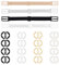 Tugaizi 20 Pcs Bra Strap Clips Set Ladies Elastic Adjustable Bra Strap with Bolt Style Buckle, Black White Transparent Skin Color 4 Pieces Bra Straps 16 Pieces Bra Clips