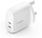 Belkin 40W USB Type C PD Wall Charger (Dual USB-C Ports for 20W Per Port Fast Power Delivery Enabled Charging for iPhone 14/14 Plus, 13, 13 Pro, 13 Pro Max, Mini, iPad Pro, Galaxy, and More)