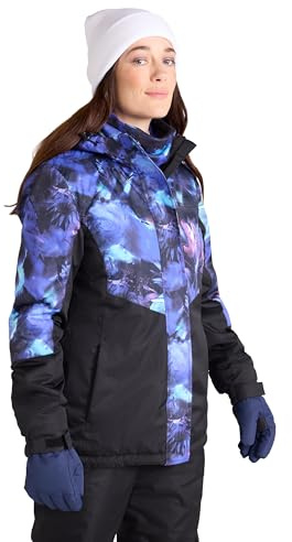 Mountain Warehouse Dawn Womens Ski Jacket - Snowproof, Warm Ladies Jacket, Fleece Lined Ski Coat, Adjustable Cuff, Hem & Hood - Ideal Ski Clothes In Winter Bright Blue Women's Size 14