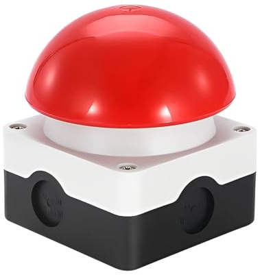 MiJunHD Emergency Stop Push Button Switch,Push Self Reset,IP65 Waterproof Switch Hand Clap Racket Foot Switch NO/NC Start Contactor ( 1Piece Red Mushroom Head Type)