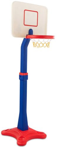 FANTASK Basketballständer Kinder, Basketballkorb mit Ständer, Basketballanlage 8 stufig höhenverstellbarer, Korbanlage mit Rillen, geeignet für Innen- und Außenbereiche