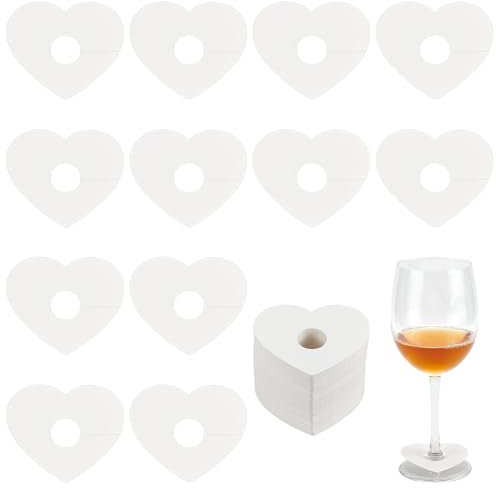 FINGERINSPIRE Papper vinglasmarkörer beige färg papper vinglas berlocker cocktail champagne namnbricka vinglas identifieringsetikett för bröllop baby shower alla hjärtans dag födelsedagsfest
