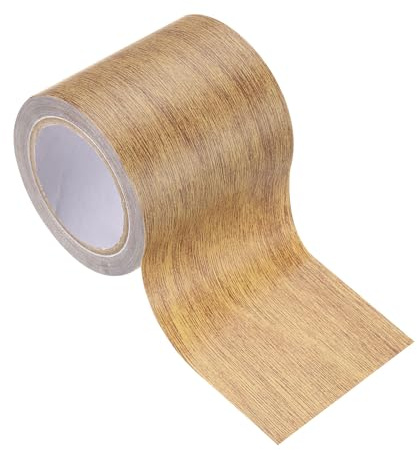 PATIKIL Pellicole Adesive Legno Autoadesivo 4,57M x 5,7cm Carta Adesiva per Mobili Legno Riparazione Pellicola Autoadesiva Effetto per Pavimenti Porte Tavoli Sedie Armadi, Quercia Marrone