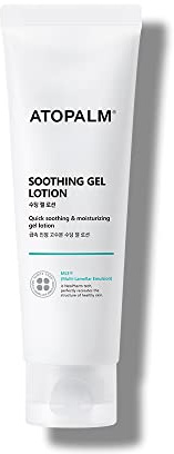 ATOPALM Soothing Gel Lotion 4 Fl Oz, Cooling and Calming Moisturizer for Sensitive, Eczema Prone, Heat Rash Skin, Redness Relief, Lightweight Mild Face and Body Lotion for Baby, Korean Skincare