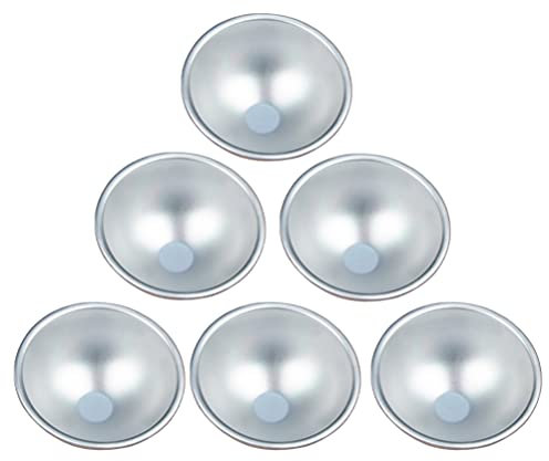 Angoily 6 Piezas De Molde Pasteis De Nata, Moldes Para Tarta De Huevo, Moldes Para Tarta De Aluminio Reutilizables Para Pasteles Estriados, Madeleines, Galletas, Pudín