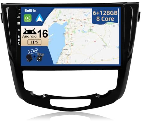 JOYX - [6G+128G] - Android 10 Radio para Nissan X-Trail Qashqai J11 Rojo (2014-2018) - INTEGRE DSP/Carplay/Android Auto - Cámara Mic Gratis - 2 DIN 10.1 - Dab Volante WLAN 360-Caméra de Arranque