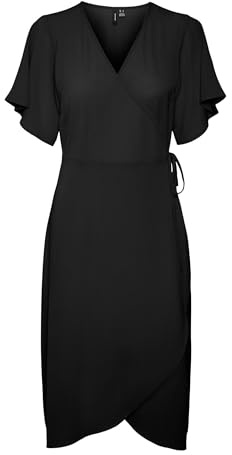 VERO MODA Robe midi Vmsaki pour Femme, Medium Grey Denim, L