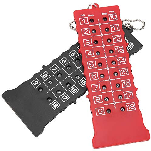Score Card, 2 PCS Scorers Streifen Scorer 18 Loch Scoreboard Schlag Rekord Scoreboard 0-9 Scorecard Zähler Counter Schlagzähler Scoretafel für Praxis Wettbewerb Sportzubehör 16x6cm