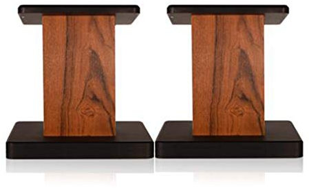 Soporte de altavoz de madera para sistema de sonido envolvente del hogar, pedestales profesionales y estables para altavoces (marrón, 60 cm)