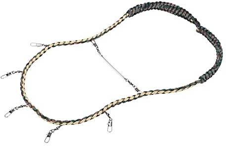 XZXCVN Cordón Nylon Trenzado para Pesca con Mosca, Collar Portaherramientas Multifuncional, Cuerda Gruesa y Delgada, Colorido - Seguridad y Comodidad, Múltiples Sujetadores Metálicos,